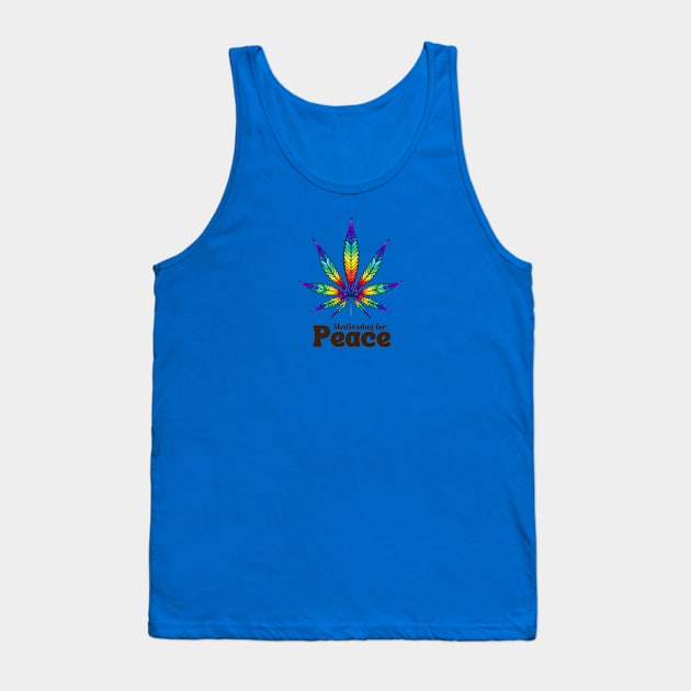 Peace - Weed Leaf Tank Top by NatureDzines